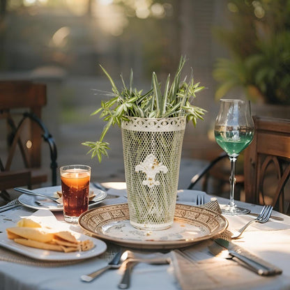 French Provinicial Dry-Flower Vase w/Fleur-de-lis 18x18x33.5cm