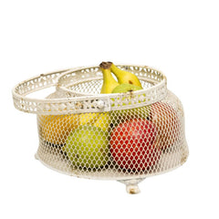 French Provincial Footed Candleholder/bowl w/Fleur-de-Lis 24X24X15cm