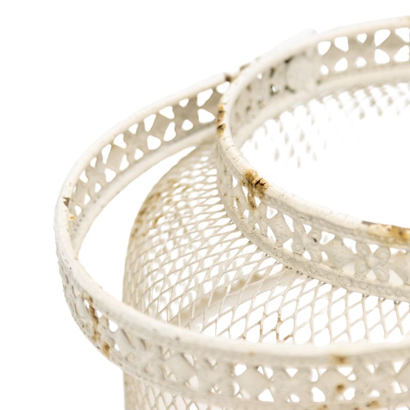 French Provincial Footed Candleholder/bowl w/Fleur-de-Lis 24X24X15cm