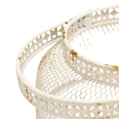 French Provincial Footed Candleholder/bowl w/Fleur-de-Lis 24X24X15cm