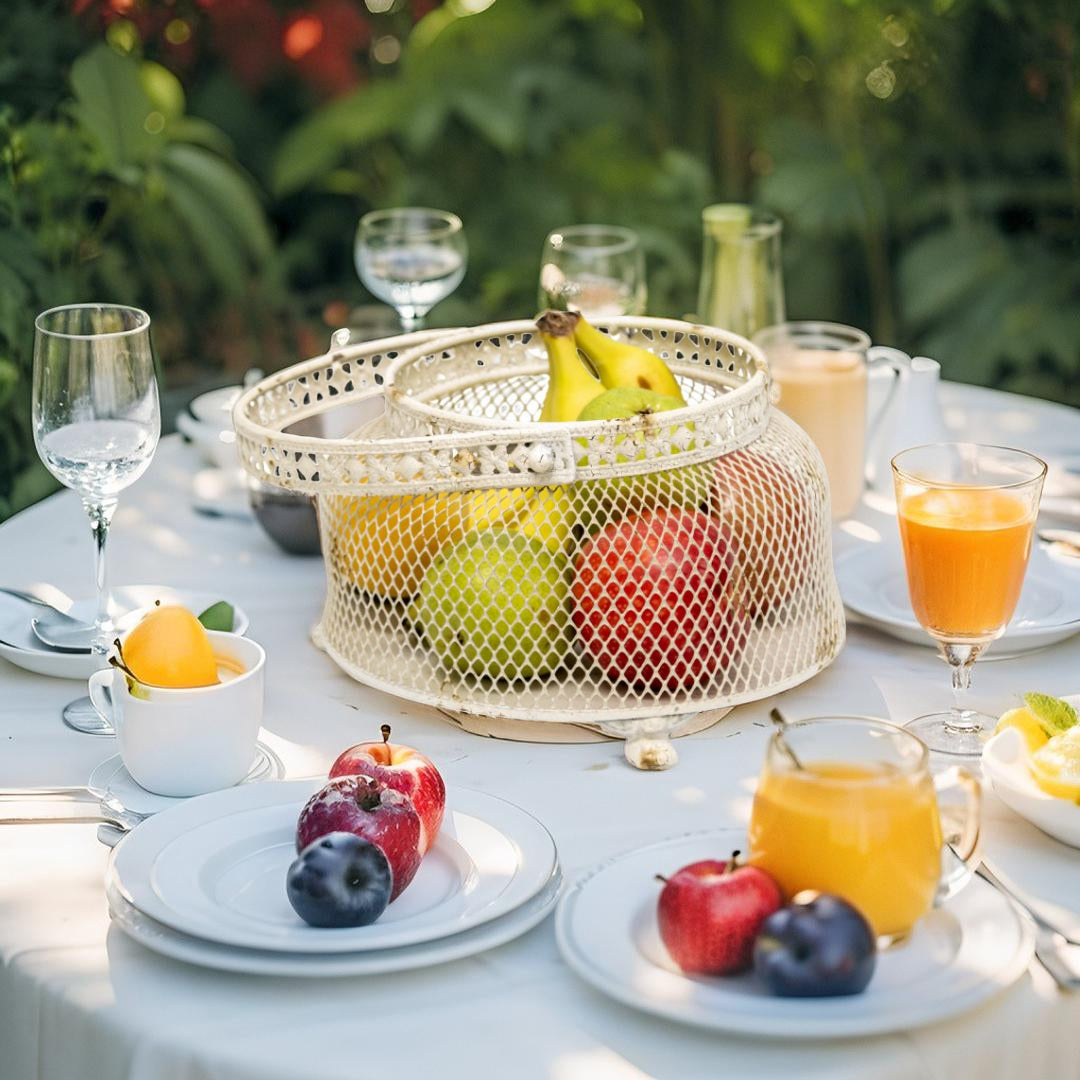 French Provincial Footed Candleholder/bowl w/Fleur-de-Lis 24X24X15cm