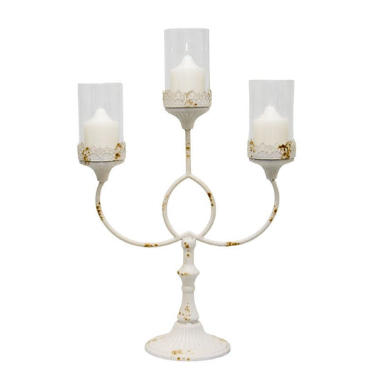 French Provincial 3-Pillar Candelabra Centerpiece 42x17x64cm