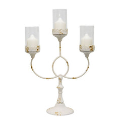 French Provincial 3-Pillar Candelabra Centerpiece 42x17x64cm
