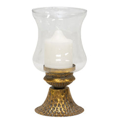 Lustre Footed Pressed - Metal Candleholder 13.5x13.5x25cm