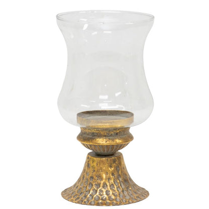 Lustre Footed Pressed - Metal Candleholder 13.5x13.5x25cm