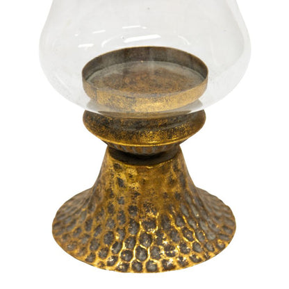 Lustre Footed Pressed - Metal Candleholder 13.5x13.5x25cm