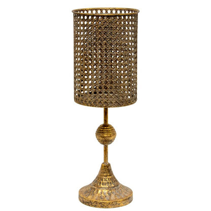 Lustre Tall Stemmed Pillar Candleholder 15.5x15.5x45cm