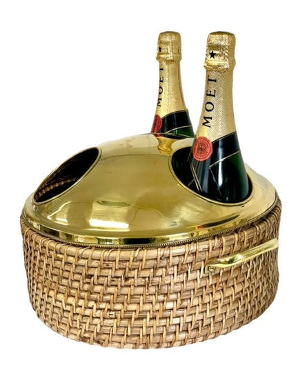 380H - St Barts Round Nat/Brs Party Tub 40X21