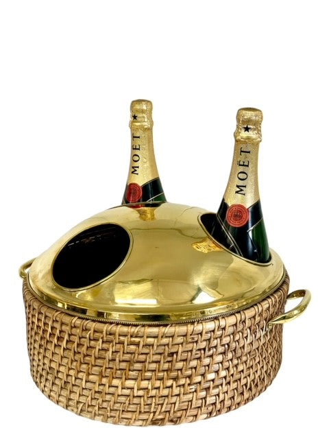 380H - St Barts Round Nat/Brs Party Tub 40X21