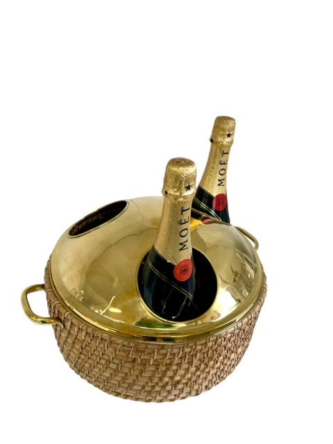 380H - St Barts Round Nat/Brs Party Tub 40X21
