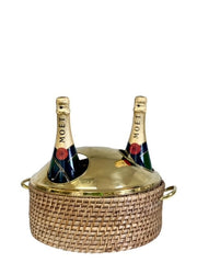 380H - St Barts Round Nat/Brs Party Tub 40X21