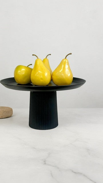 390W Black Munro Cake/Fruit Stand Ridged 39X22