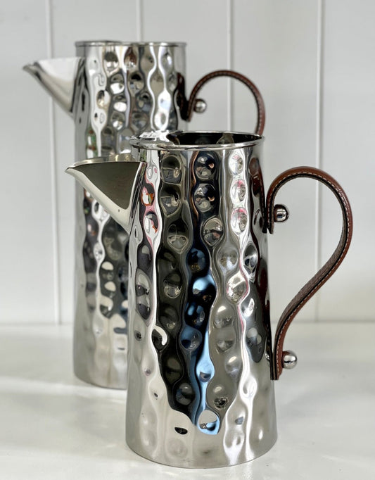 390C - Lrg Bolt Hmrd Jug Brown Leathr 2.5L 33Cm