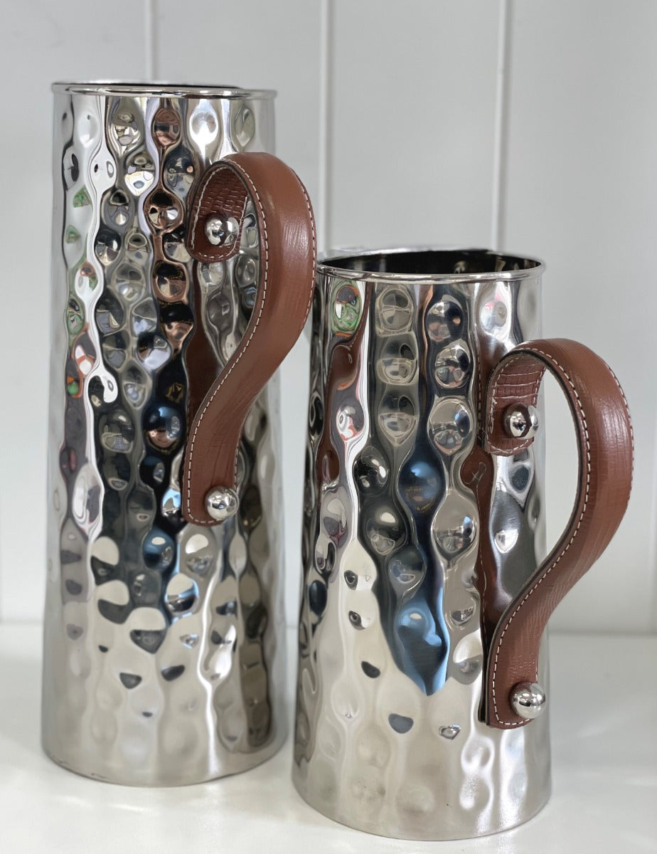 390C - Lrg Bolt Hmrd Jug Brown Leathr 2.5L 33Cm