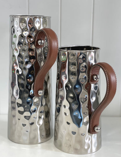 390C - Lrg Bolt Hmrd Jug Brown Leathr 2.5L 33Cm