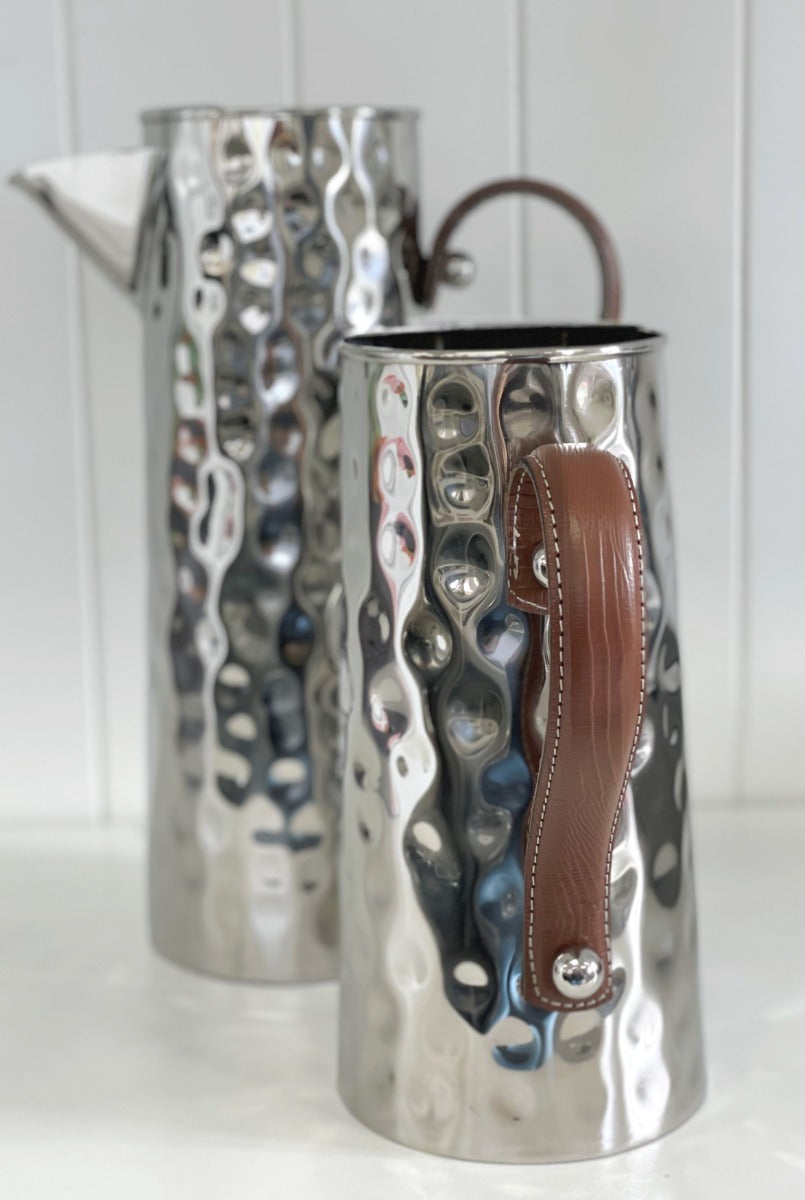 390C - Lrg Bolt Hmrd Jug Brown Leathr 2.5L 33Cm
