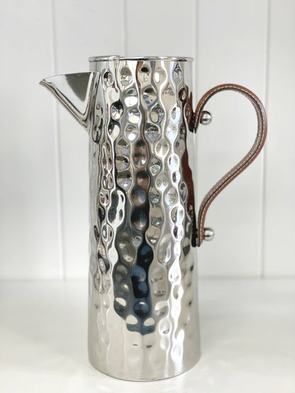390C - Lrg Bolt Hmrd Jug Brown Leathr 2.5L 33Cm