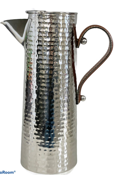 390E - Large Mini Hammer Jug W/Leather Handle