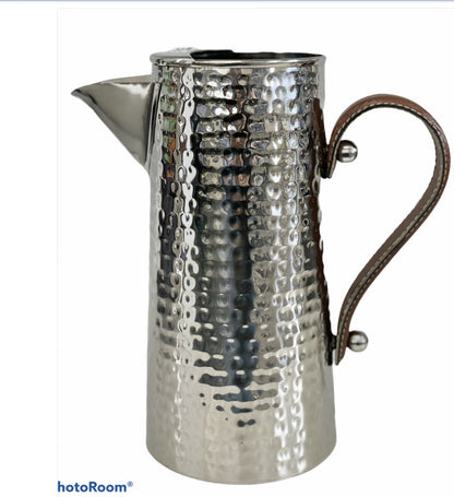 390Q - Small Size, Small Hmrd Jug Brown Leather