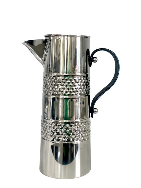 390S - Stainless Steel Double Band Hammer Jug Leather Hndle Large