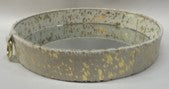395G - Textured Cream And Gold Tray 46Cm