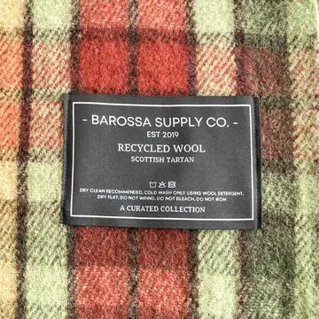 Recycled Wool Scottish Tartan Blanket - Buchanan Autumn