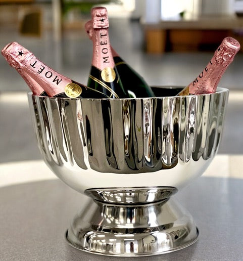 400H Half Wrinkle Large Stainless Steel Footed Champagne Bucket