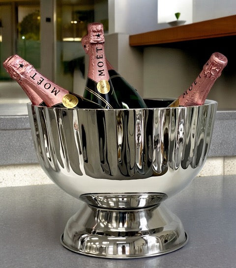 400H Half Wrinkle Large Stainless Steel Footed Champagne Bucket