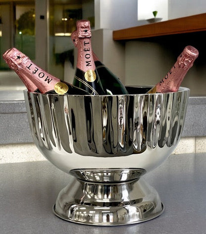 400H Half Wrinkle Large Stainless Steel Footed Champagne Bucket