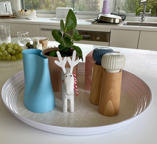 400R Bamboo Large Service Platter White 47Cm