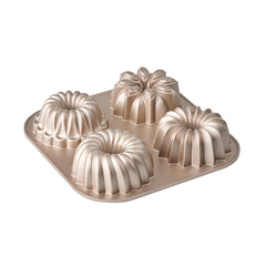 Assorted Mini Fluted Ring Cake Pan, 24 x 24 x 4.5cm - Champagne