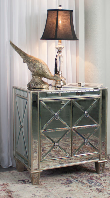 Bently Mirrored Bedside Table