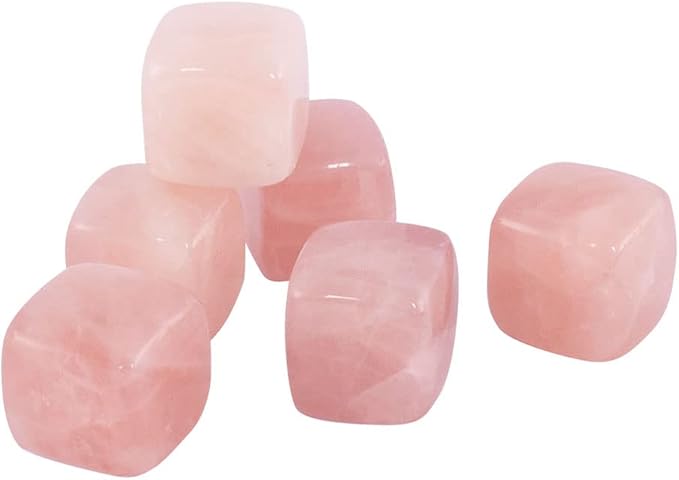 Rose Quartz Gin & Wine Stones, Set of 6