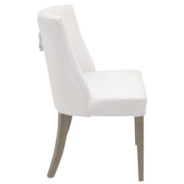 Ex Showroom Ophelia Dining Chair White Chrome Ring. Last Four At This Price.