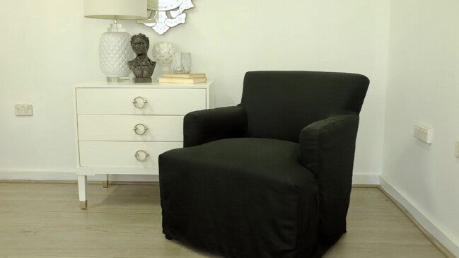 Nantucket 扶手椅 黑色 带椅套