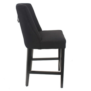 Ophelia Tall Barstool Black Chrome Ring On Back