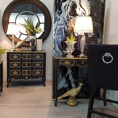 Ophelia 高脚吧椅 椅背带黑色镀铬环