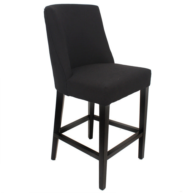 Ophelia Tall Barstool Black Chrome Ring On Back