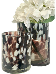 423 - Cheeta Print Glass Votive : Large