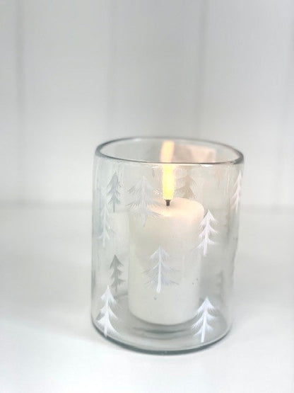 442 - Xmas Tree Des Clear Votive :Large