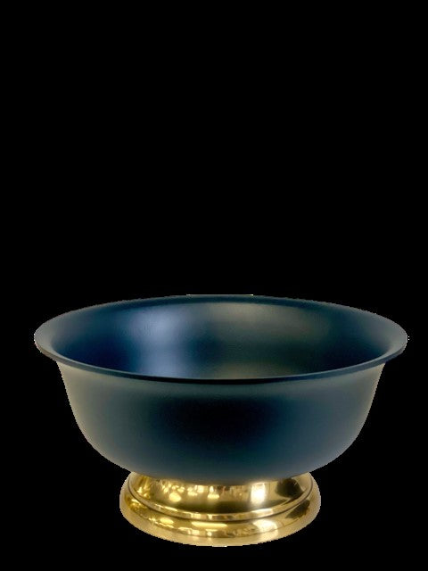 456B - P/Coated Bowl/Gold Base Black Sml 25X13C