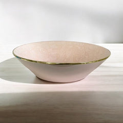 457A Limitée Ceramic Bowl Blush Pattern W/Gold Rim 42X10
