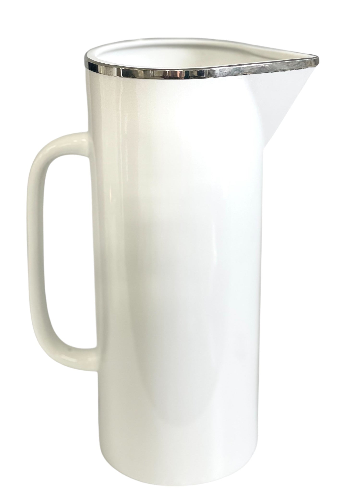 457P Limitée Ceramic White Jug:Silver 30X12