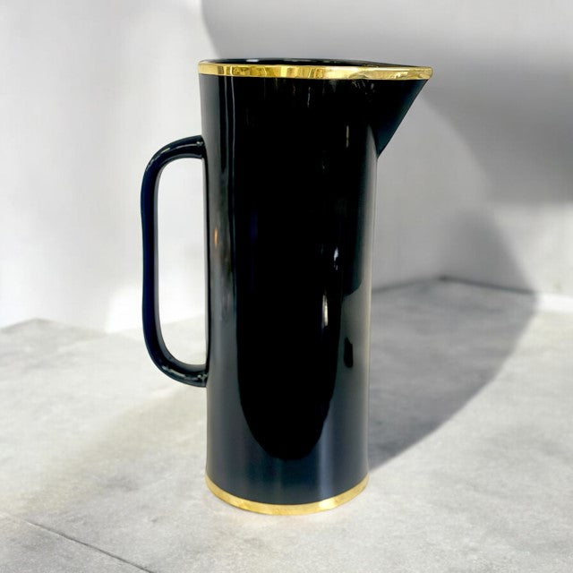 457T Limitée Ceramic Black Jug : Gold 30X12