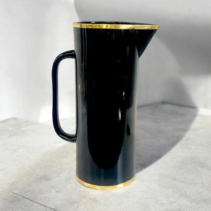 457T Limitée Ceramic Black Jug : Gold 30X12