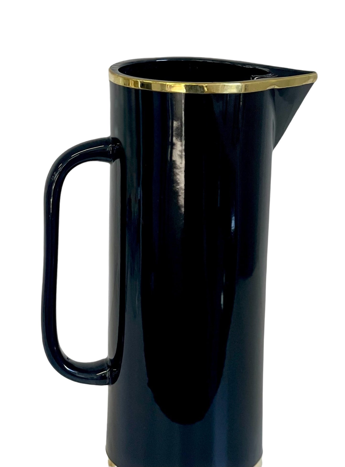 457T Limitée Ceramic Black Jug : Gold 30X12
