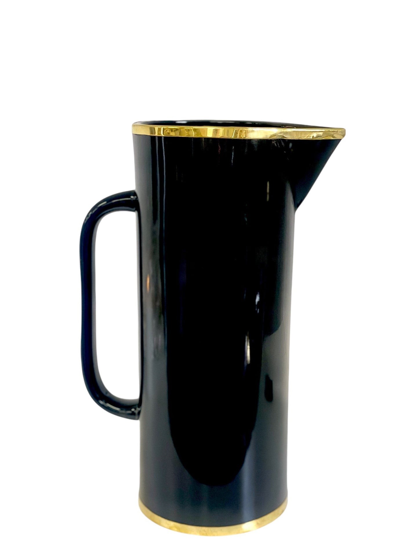 457T Limitée Ceramic Black Jug : Gold 30X12