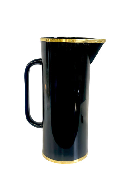 457T Limitée Ceramic Black Jug : Gold 30X12