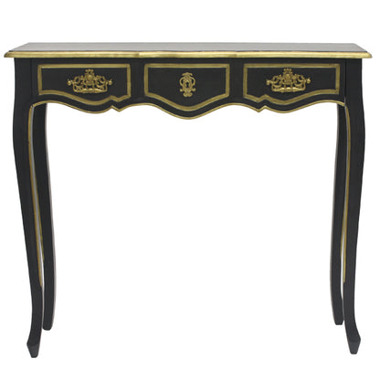 Dynasty Gold Accent Black Pettit Console 90. Touch Of Elegance To Your Living Room Or Hallway With This Black & Gold Regal Console Table
