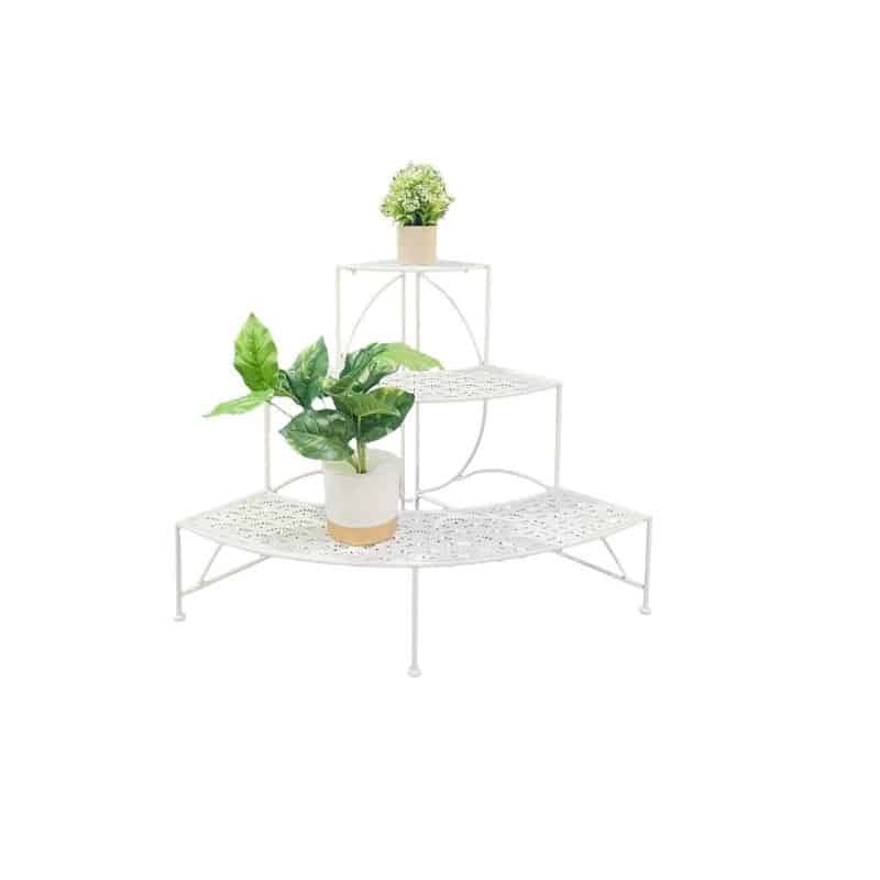Riviera 3- Tier Round -fronted corner Potplant Stand 58x58x60cm